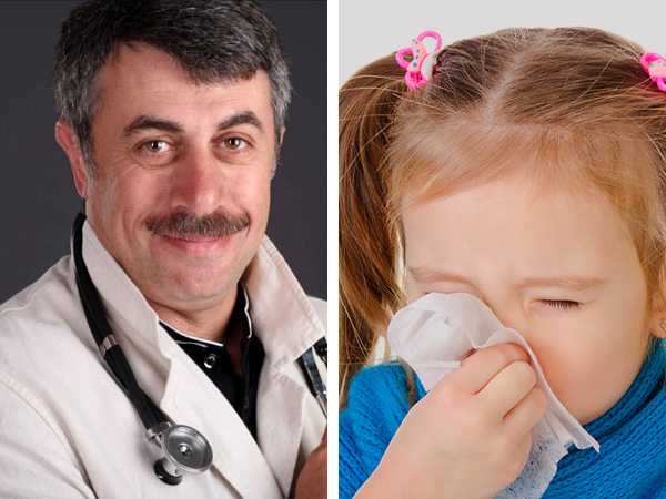 El tratamiento del resfriado en un niño según el Dr. Komarovsky